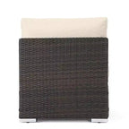 Christopher Knight Home 5pc Canapé d'angle en osier Santa Rosa pour extérieur, forme en V, Multibrun/Beige