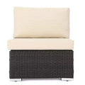 Christopher Knight Home 5pc Santa Rosa Wicker Outdoor V-Shaped Sectional Furniture Sofa Set Multibrown/Beige