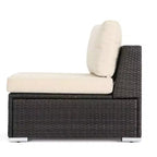 Christopher Knight Home 5pc Canapé d'angle en osier Santa Rosa pour extérieur, forme en V, Multibrun/Beige