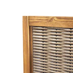 Christopher Knight Home Ensemble causeuse et table basse d'extérieur 2 pièces Burchett en bois d'acacia et rotin avec coussins