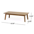 Christopher Knight Home Ensemble causeuse et table basse d'extérieur 2 pièces Burchett en bois d'acacia et rotin avec coussins