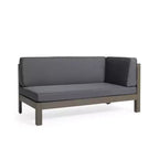 Christopher Knight 3pc Home Brava Outdoor Acacia Wood Conversation Set Gray Finish