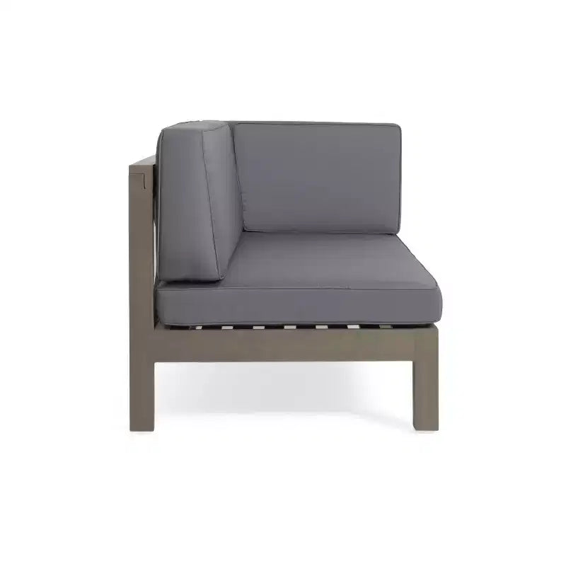 Christopher Knight 3pc Home Brava Outdoor Acacia Wood Conversation Set Gray Finish