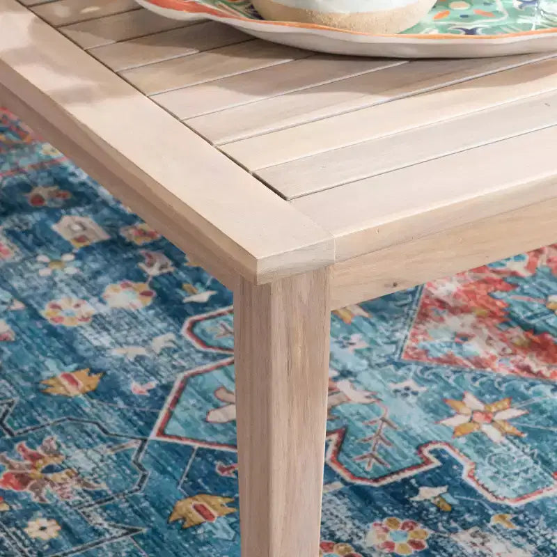 Linon Ensemble sectionnel et table basse 4 pièces Melita Acacia Beige