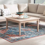Linon Ensemble sectionnel et table basse 4 pièces Melita Acacia Beige