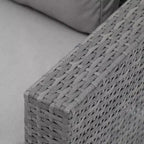 Sunsitt 7pc Rattan Wicker Outdoor Patio Conversation Set Gray