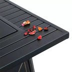Ensemble de conversation d'extérieur 5 pièces avec fauteuils pivotants et table de cuisson au propane carrée de 71 cm - Captiva Designs