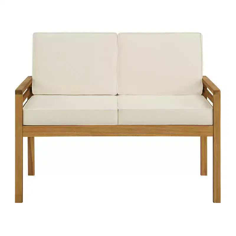 Alaterre Furniture 2pc Okemo Outdoor Patio Weather-Resistant Couch with Cushions & Coffee Table