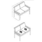Alaterre Furniture 2pc Okemo Outdoor Patio Weather-Resistant Couch with Cushions & Coffee Table