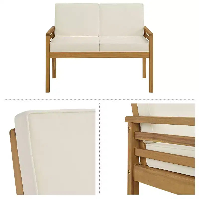 Alaterre Furniture 2pc Okemo Outdoor Patio Weather-Resistant Couch with Cushions & Coffee Table