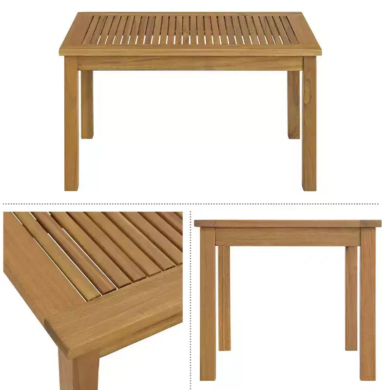 Alaterre Furniture 2pc Okemo Outdoor Patio Weather-Resistant Couch with Cushions & Coffee Table