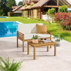 Alaterre Furniture 2pc Okemo Outdoor Patio Weather-Resistant Couch with Cushions & Coffee Table