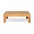 Causeuse à bras gauche et table basse en bois d'acacia d'extérieur Brava 2 pièces avec coussin teck/beige – Christopher Knight Home : Charme rustique, durabilité moderne