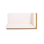 Causeuse à bras gauche et table basse en bois d'acacia d'extérieur Brava 2 pièces avec coussin teck/beige – Christopher Knight Home : Charme rustique, durabilité moderne