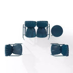 Ridgeland 4pc Outdoor Metal Conversation Set - Navy - Crosley