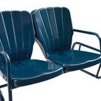 Ridgeland 4pc Outdoor Metal Conversation Set - Navy - Crosley