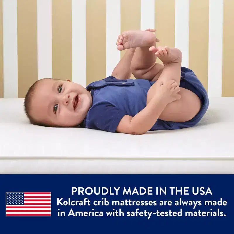 Kolcraft Fresh Start Polyfoam Crib And Toddler Mattress: Firm, 7 Inch Thickness, Waterproof Cover, 7.6 lbs