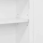 Dover Wall Mounted Bathroom Storage Cabinet with Two Doors and Towel Rod White - Alaterre Furniture