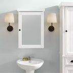 Seaside Tall Linen Cabinet White - Crosley: Freestanding MDF Storage, 2 Doors, 1 Drawer, 6 Shelves, Coastal Style