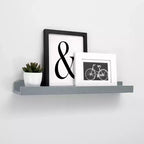 Kiera Grace (Lot de 4) Étagères murales Drea 23"x4" Gris nuage : Décoration flottante en MDF, Quincaillerie de montage incluse