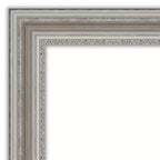 42" x 30" Non-Beveled Parlor Bathroom Wall Mirror Silver - Amanti Art: Modern Rectangle, Polystyrene Frame