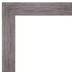 Miroir mural étroit de salle de bain gris rayé sans biseau 30 po x 30 po - Amanti Art : Quincaillerie de montage incluse, cadre en polystyrène