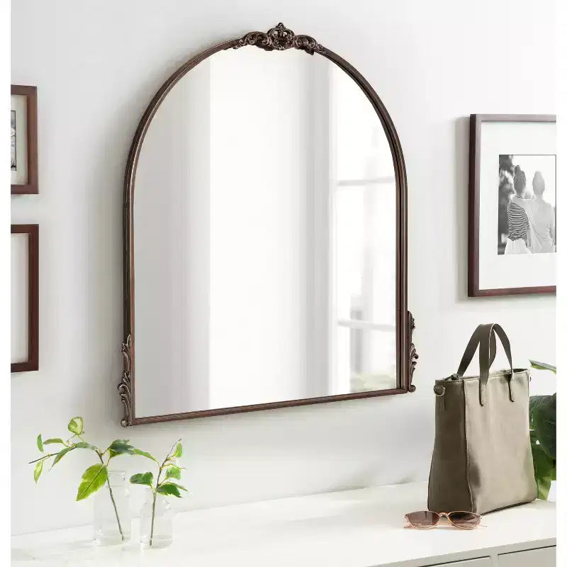 Kate & Laurel All Things Decor 32"x30" Myrcelle Decorative Framed Wall Mirror Bronze