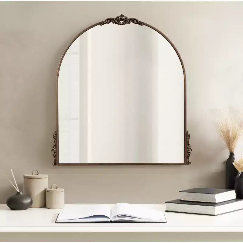 Kate & Laurel All Things Decor 32"x30" Myrcelle Decorative Framed Wall Mirror Bronze
