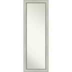18" x 52" Non-Beveled Flair Silver Patina Full Length on The Door Mirror - Amanti Art: Bedroom Wall Mount, Easy to Hang