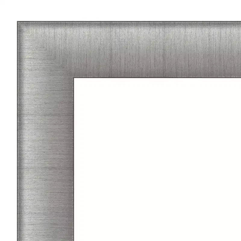 31" x 31" Non-Beveled Elegant Brushed Pewter Wall Mirror - Amanti Art