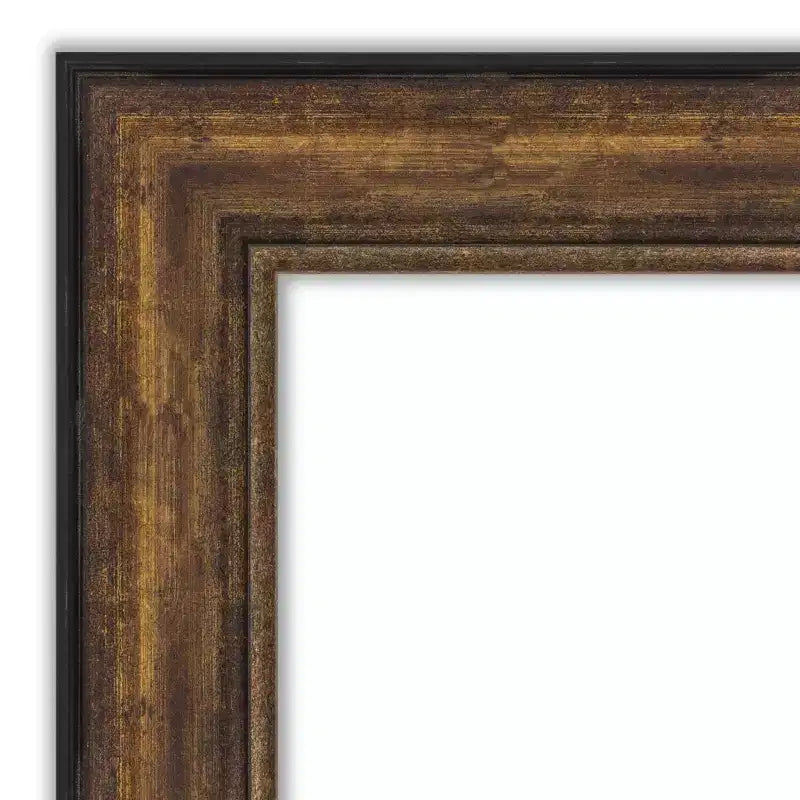 32" x 68" Non-Beveled Ballroom Bronze Full Length Floor Leaner Mirror - Amanti Art