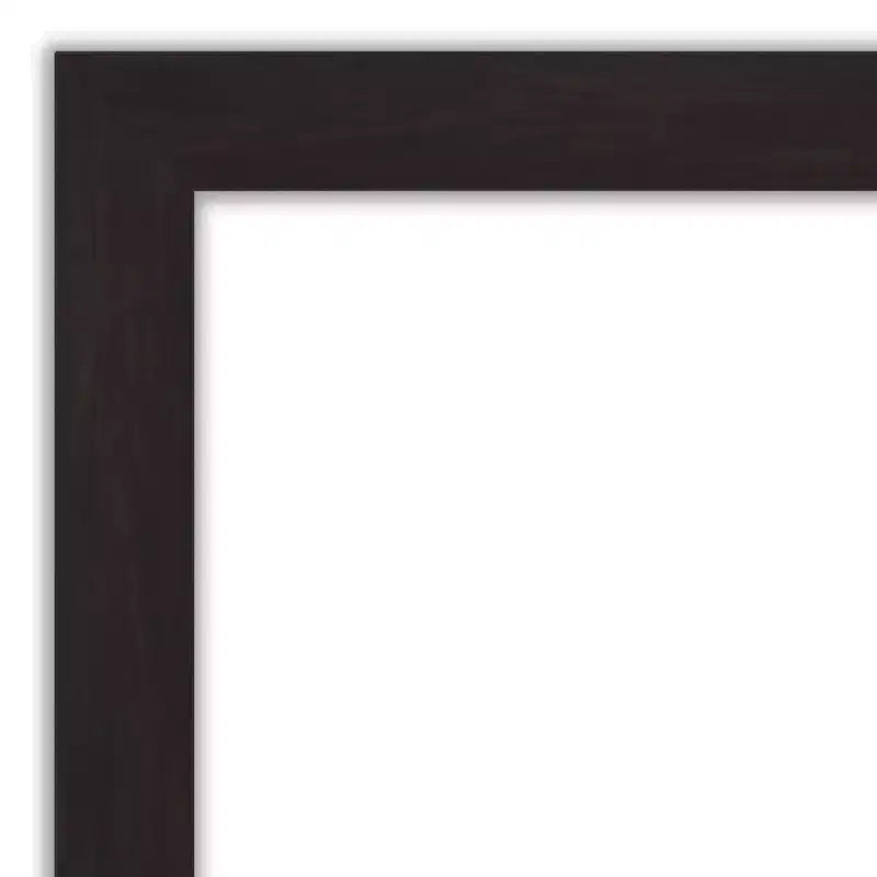 30" x 30" Non-Beveled Furniture Espresso Narrow Wall Mirror - Amanti Art