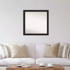 30" x 30" Non-Beveled Furniture Espresso Narrow Wall Mirror - Amanti Art