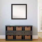 30" x 30" Non-Beveled Furniture Espresso Narrow Wall Mirror - Amanti Art