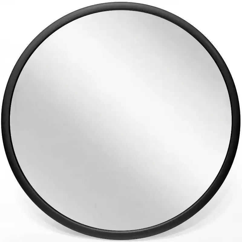 22" Nera Wall Mirror Black - Infinity Instruments: Modern Style, Plastic Frame, No Assembly, Wall Mounted