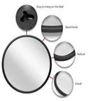 22" Nera Wall Mirror Black - Infinity Instruments: Modern Style, Plastic Frame, No Assembly, Wall Mounted