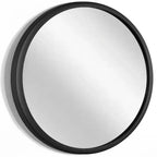 22" Nera Wall Mirror Black - Infinity Instruments: Modern Style, Plastic Frame, No Assembly, Wall Mounted