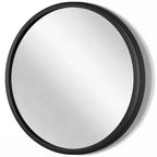 22" Nera Wall Mirror Black - Infinity Instruments: Modern Style, Plastic Frame, No Assembly, Wall Mounted