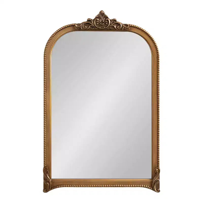Kate & Laurel All Things Decor 24"x38" Hubanks Arched Wall Mirror Gold