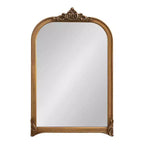 Kate & Laurel All Things Decor 24"x38" Hubanks Arched Wall Mirror Gold