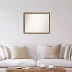Miroir mural en bois de 76,2 x 61 cm, non biseauté, en bronze antique - Amanti Art