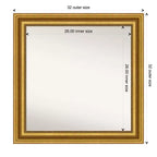 32" x 32" Non-Beveled Parlor Wall Mirror with Polystyrene Frame - Amanti Art
