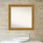 32" x 32" Non-Beveled Parlor Wall Mirror with Polystyrene Frame - Amanti Art