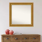 32" x 32" Non-Beveled Parlor Wall Mirror with Polystyrene Frame - Amanti Art