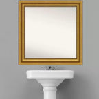 32" x 32" Non-Beveled Parlor Wall Mirror with Polystyrene Frame - Amanti Art