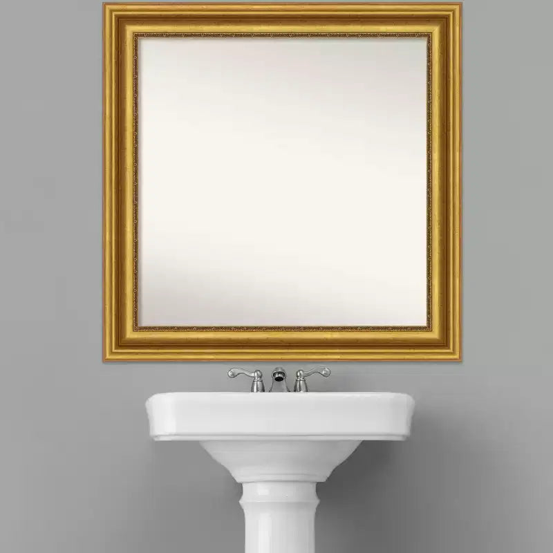 32" x 32" Non-Beveled Parlor Wall Mirror with Polystyrene Frame - Amanti Art
