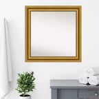 32" x 32" Non-Beveled Parlor Wall Mirror with Polystyrene Frame - Amanti Art