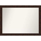 42" x 31" Non-Beveled William Mottled Bronze Wall Mirror: Amanti Art, Modern Rectangle Decor