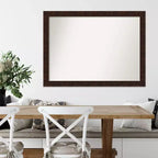 Miroir mural William Mottled Bronze non biseauté de 42" x 31" : Amanti Art, décoration rectangulaire moderne
