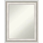 24" x 30" Non-Beveled Parlor White Wall Mirror - Amanti Art: Modern Rectangle, Polystyrene Frame